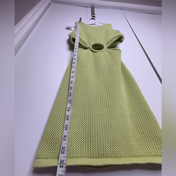 Ronny Kobo Collective - Lime Green Crochet Cutout Mini Dress - Small RTR - Picture 7 of 11